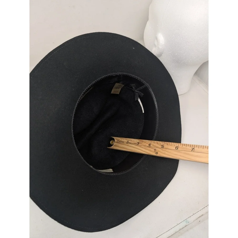 Bailey Hat Felt Western Cowboy Black‎ Wool Men's Size Large Made in USA Vintage